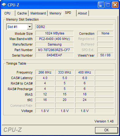 SPD    M3 78T2863RZS-CF7  CPU-Z