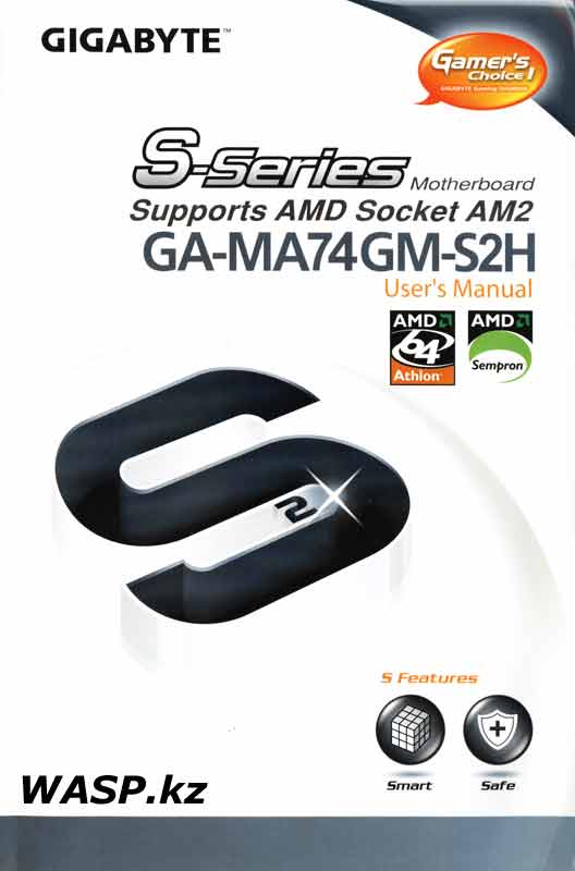 Gigabyte GA-MA74GM-S2H user guide 