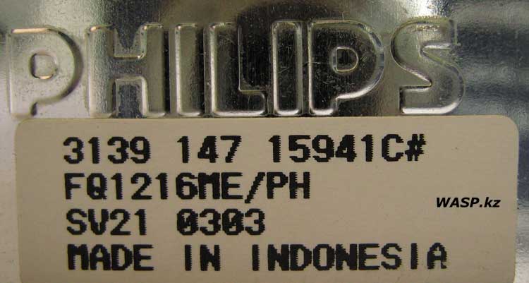 Philips 3139 147 15941C# FQ1216ME/PH SV21 0303