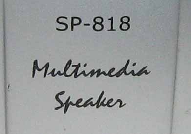 SP-818 Multimedia Speaker 