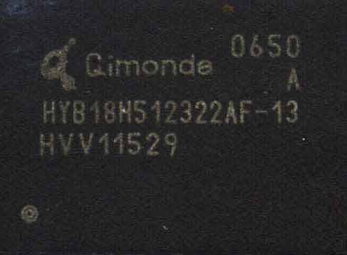 chip RAM Qimonda HYB18H512322AF-13