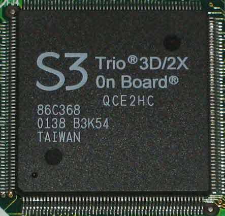 S3 Trio 3D/2X On Board QCE2HC 86C368 , GPU