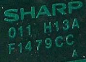 SHARP 011 H13A F1479CC  