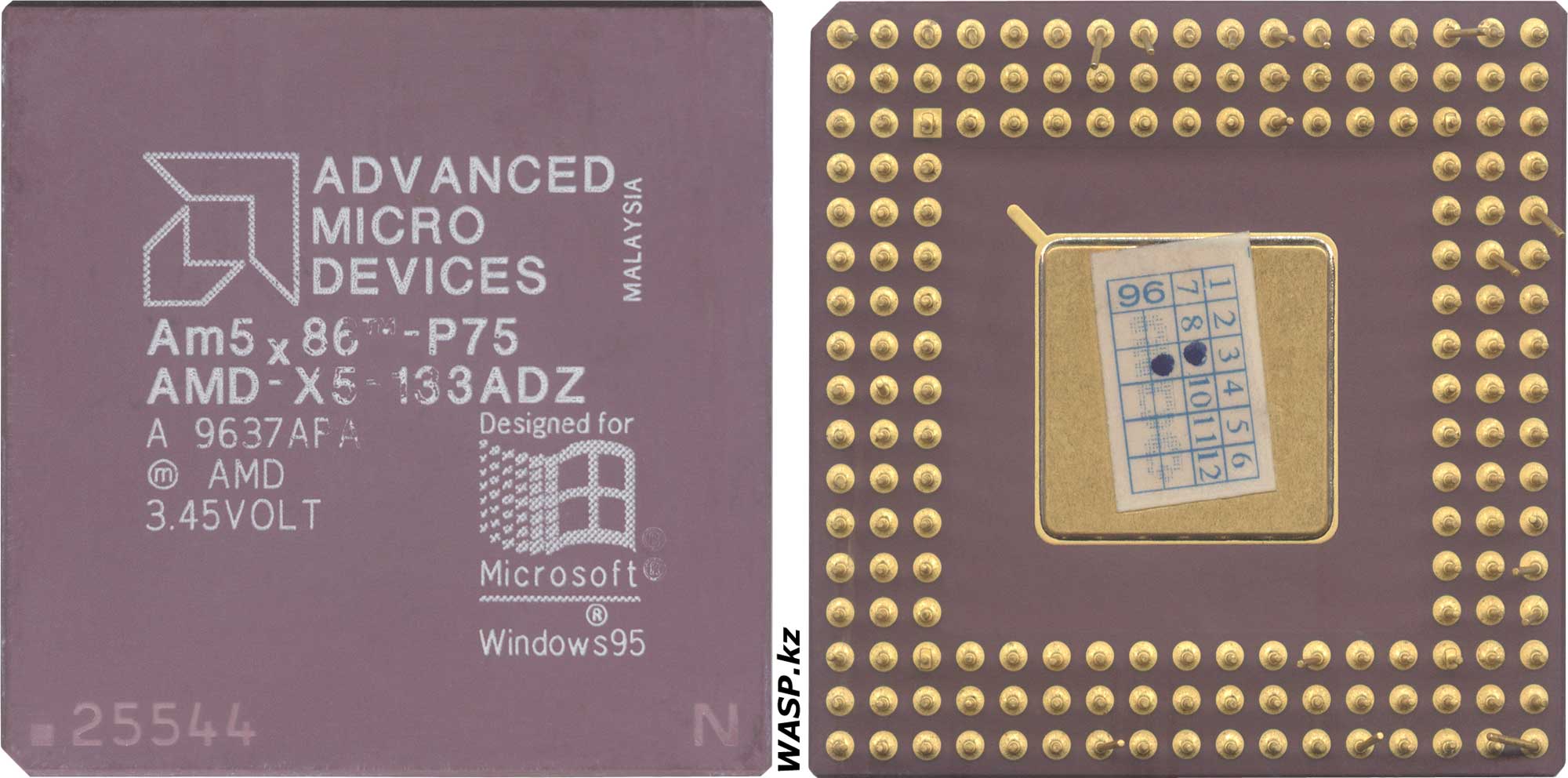 AMD Am5x86-P75 X5-133 ADZ обзор старого процессора