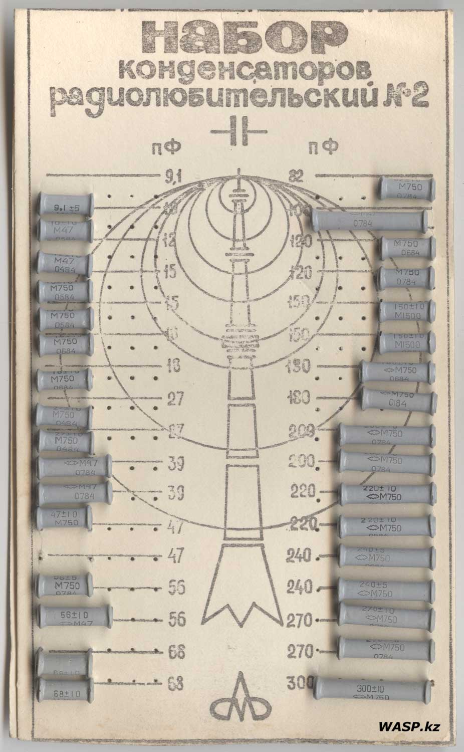 набор керамических конденсаторов №2 КТ-2 СССР