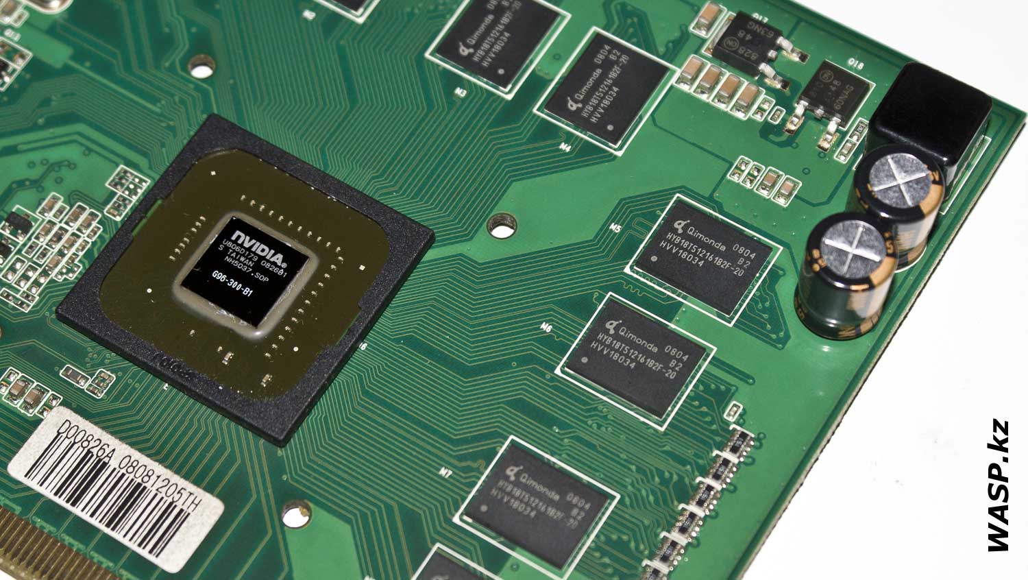Palit GeForce 9500GT GPU и память Qimonda HYB18T512161B2F-20