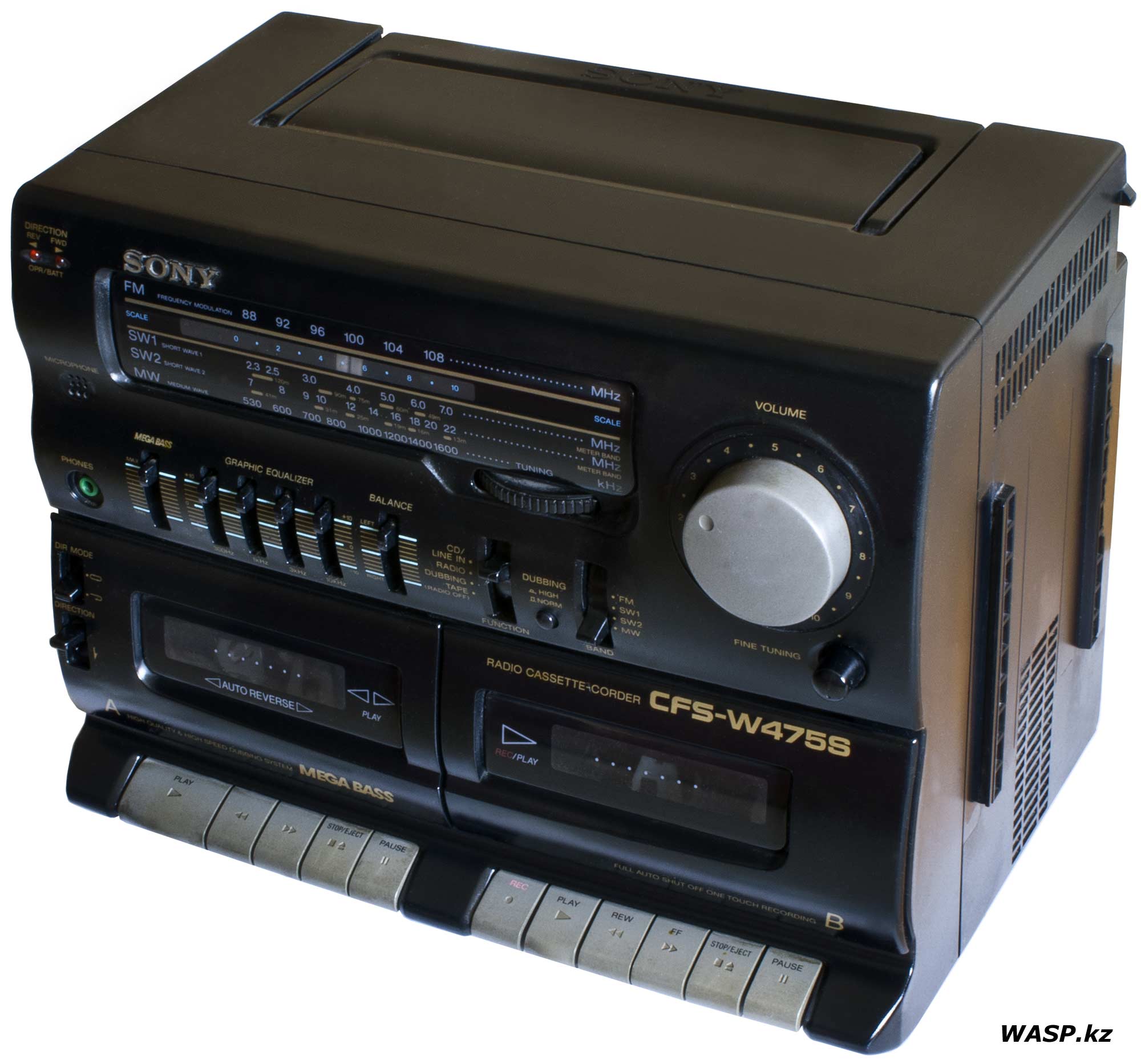 SONY CFS-W475S обзор японской магнитолы 90-х годов