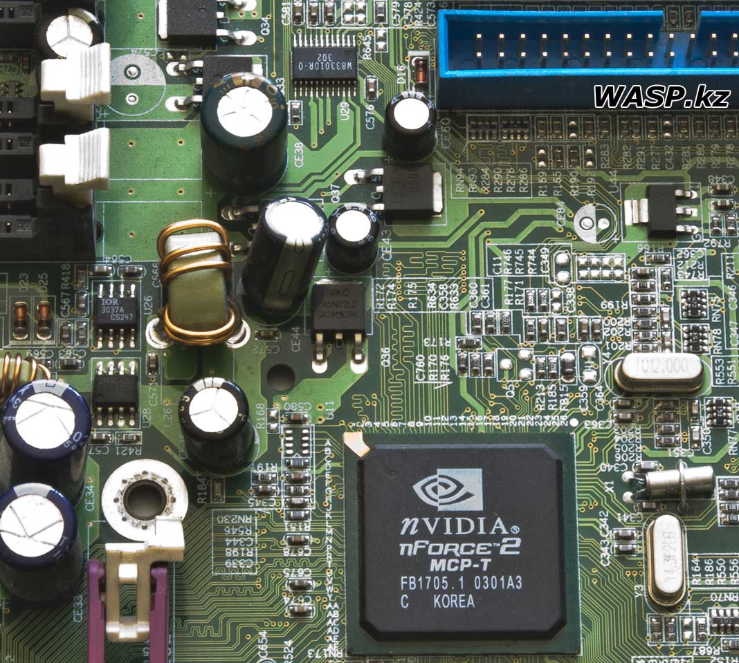 NVIDIA nForce 2 MCP-T Южный мост на Epox EP-8RDA+