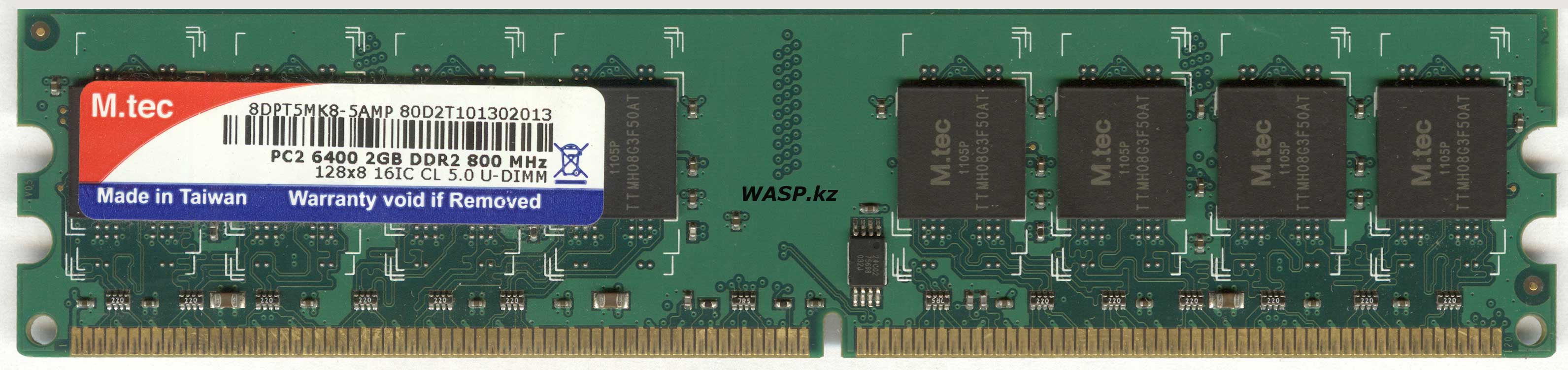 M.tec 8DPT5MK8-5AMP оперативная память DDR2 обзор