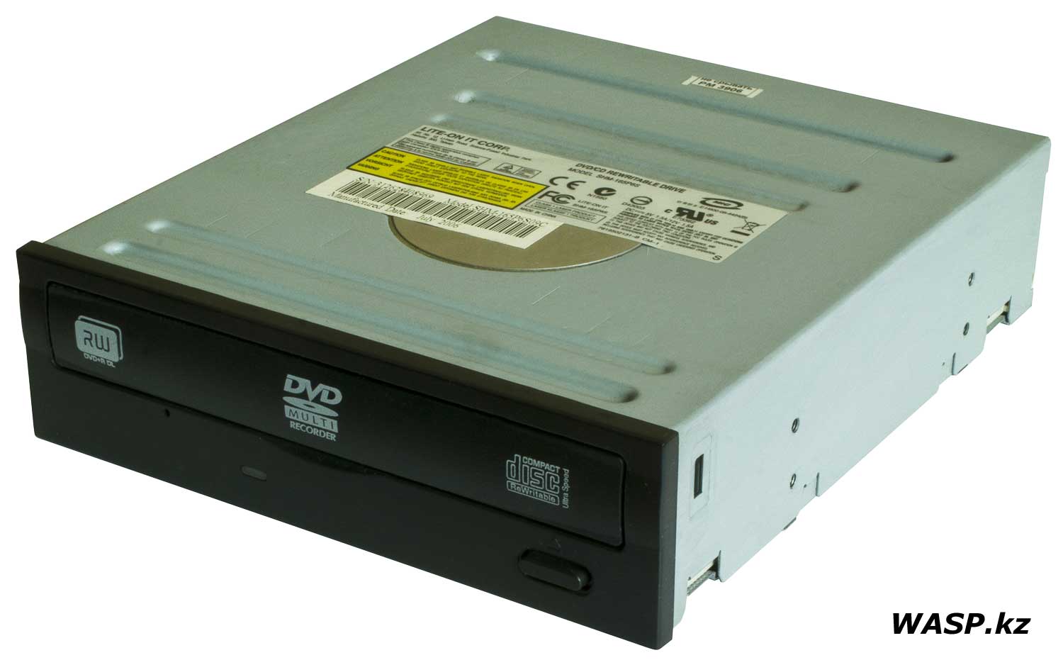 LITE-ON SHM-165P6S полное описание оптического CD и DVD привода