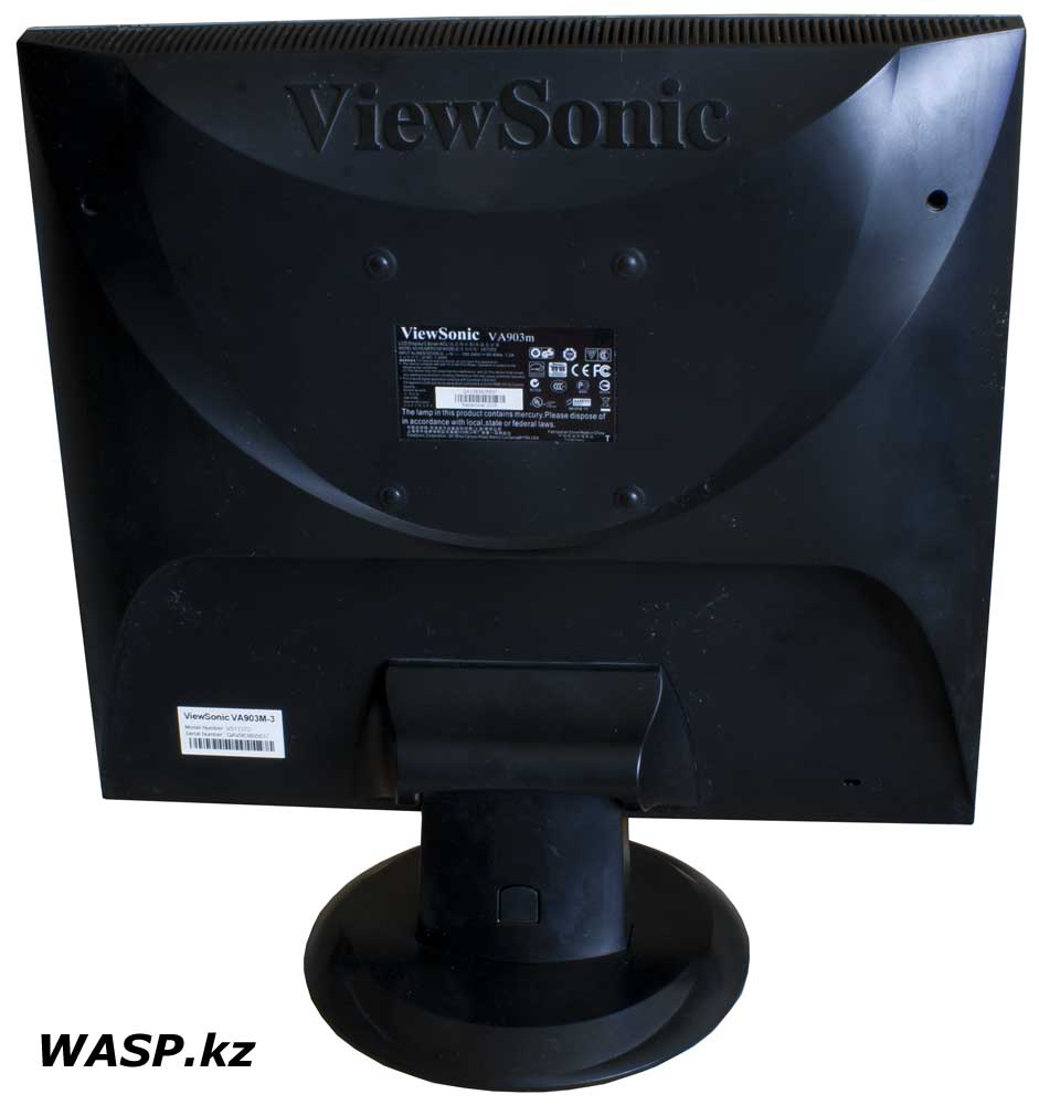 задняя сторона монитора ViewSonic VA903m-3