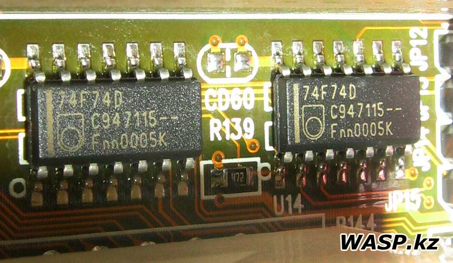 74F74D чипы на старой материнской плате Soltek SL-65F+