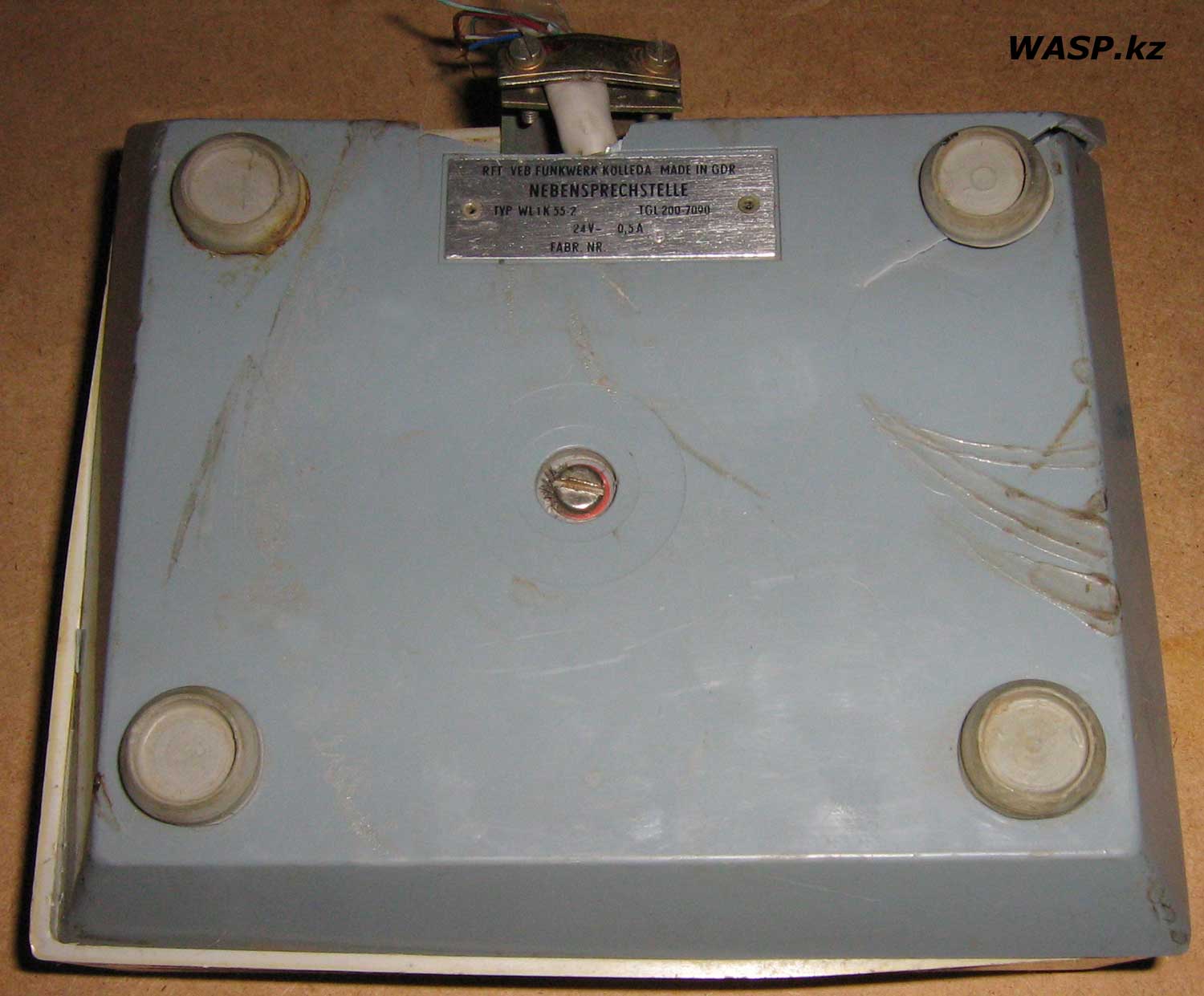 RFT WL1K55-2 полное описание и днище станции домофона 1985 год