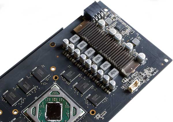 AMD Radeon RX 580 DUAL OC охлаждение цепей питания видюхи