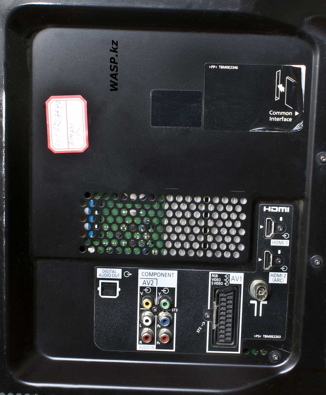Panasonic VIERA TX-PR50C2 внешние разъемы на задней стороне