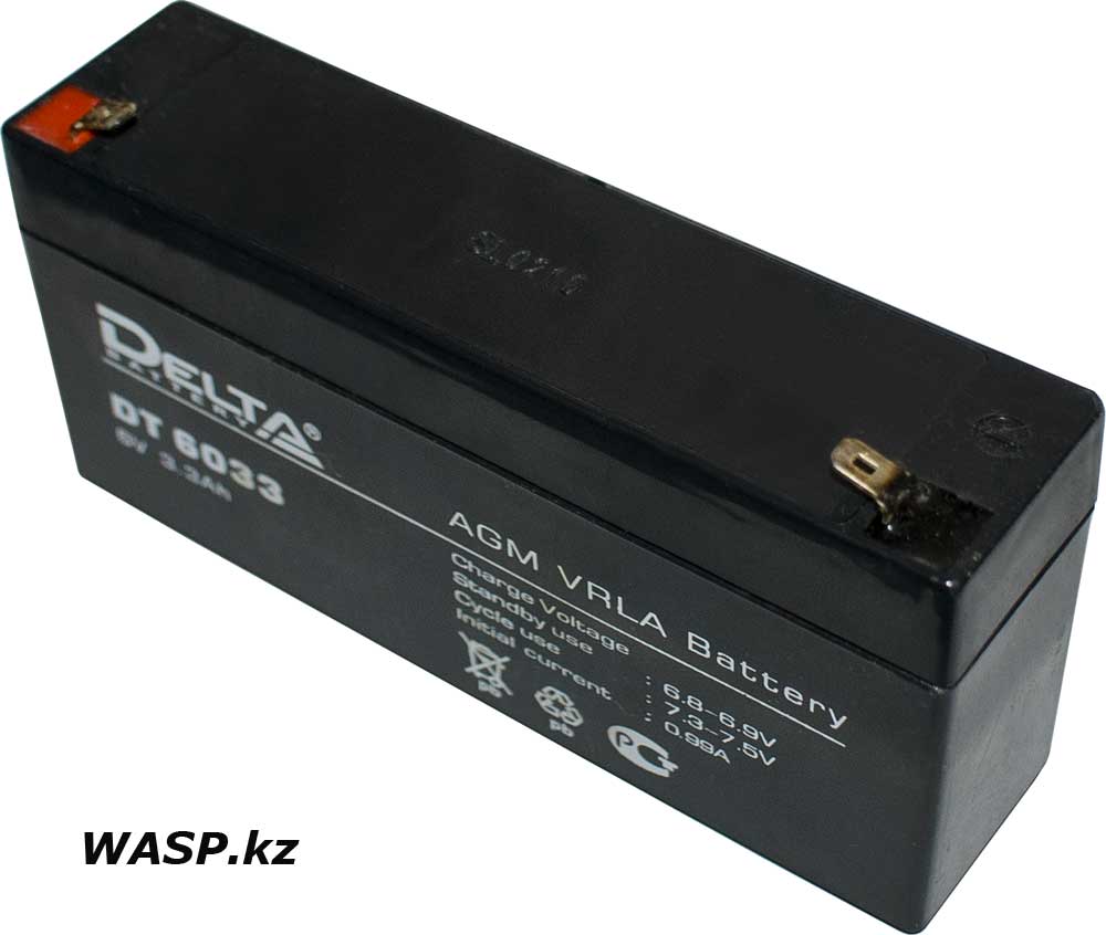 Delta Battery DT6033 6V 3.3Ah аккумулятор в ККМ Меркурий-115ФKZ