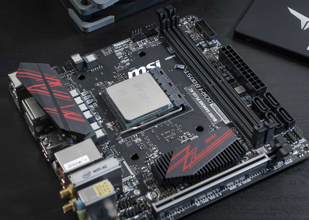 MSI B450I Gaming Plus AC ITX матплата и процессор AMD Ryzen 5600X