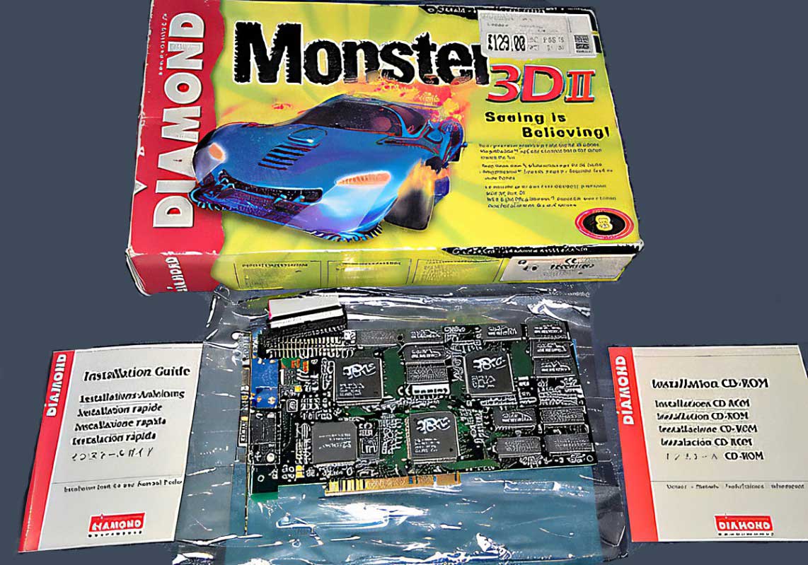 Voodoo 2 Diamond Monster 3D II видеокарта PCI 1998 год