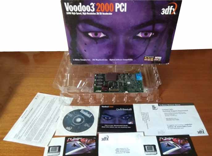Voodoo 3 2000 AGP видеокарты 1999 года 16 Гб комплектация
