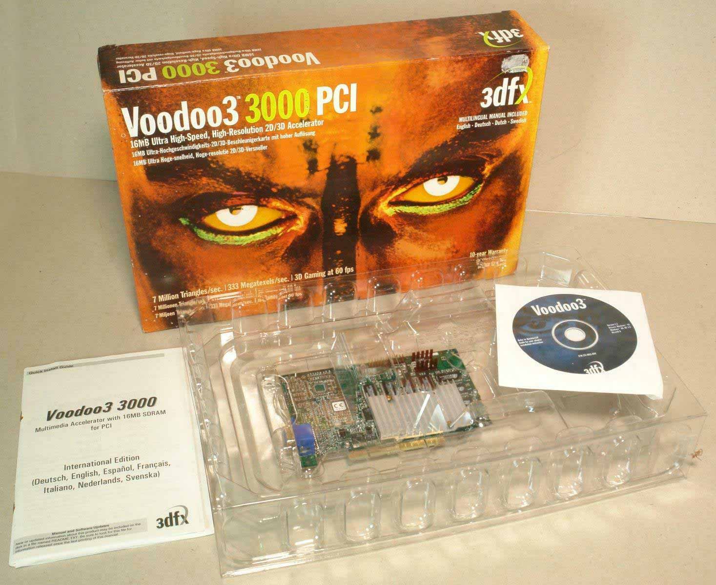 Voodoo 3 3000 PCI обзор и описание видеокарты