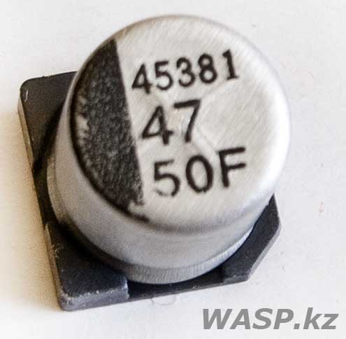 45381 47 50F алюминиевый электролитический конденсатор подделка под полимер