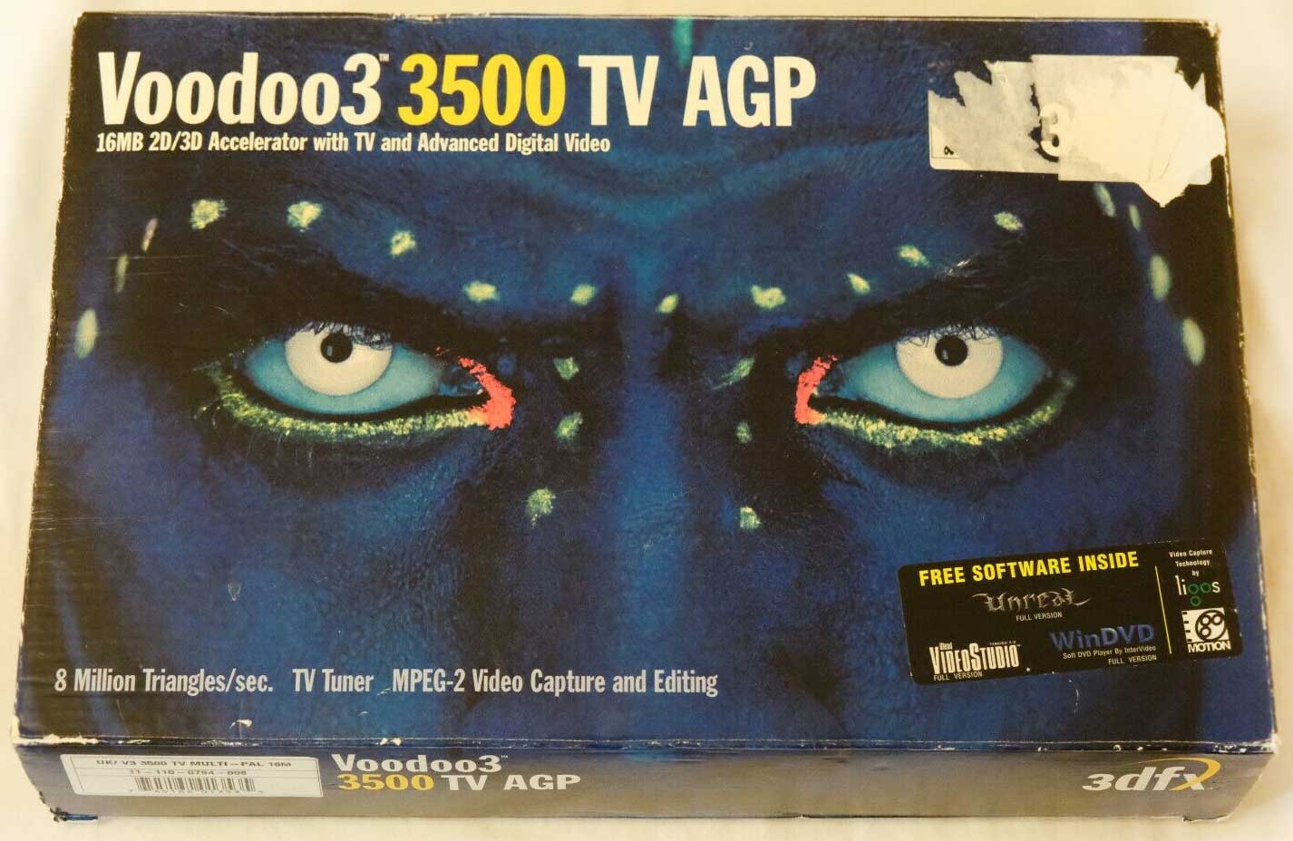 Voodoo 3 3500 TV AGP полное описание видеокарты и ТВ-тюнера