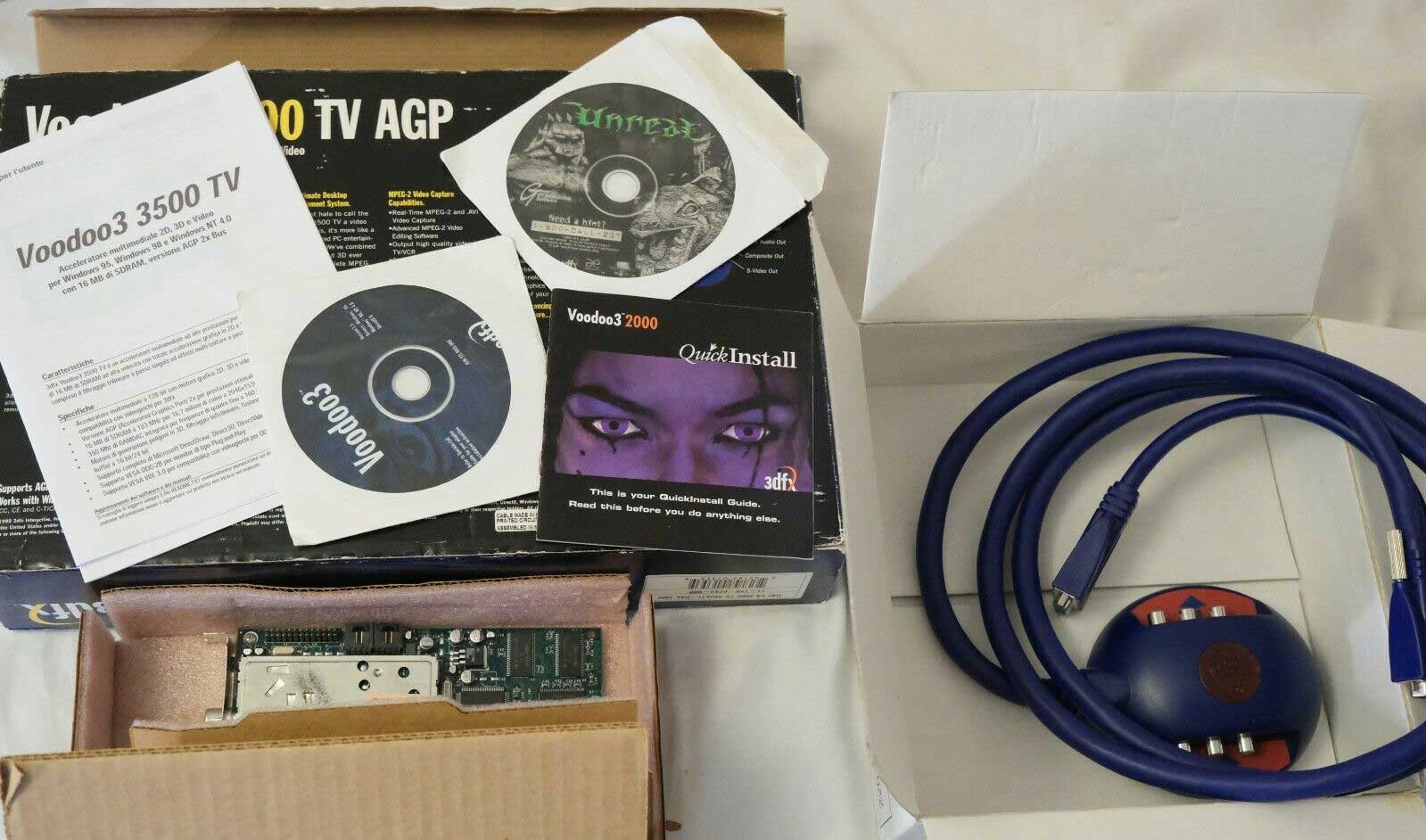 Voodoo 3 3500 TV AGP мультимедийная видеокарта с телевизионным приемником
