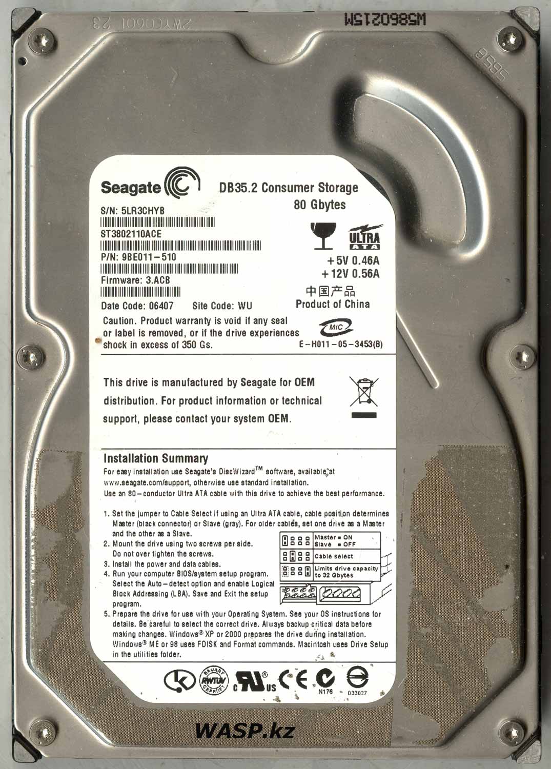 Seagate DB35.2 Consumer Storage ST3802110ACE описание жесткого диска