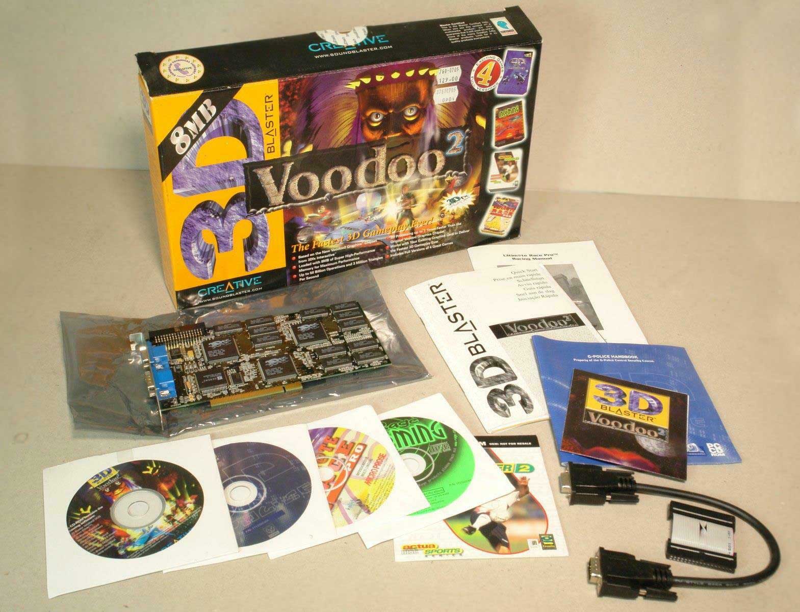 Creative Labs 3D Blaster Voodoo2 CT6670 полная комплектация видеокарты