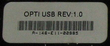Opti A-146-E11-00985 этикетка USB контроллера