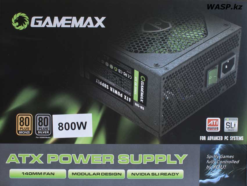 Gamemax GM-800 блок питания, для майнинга