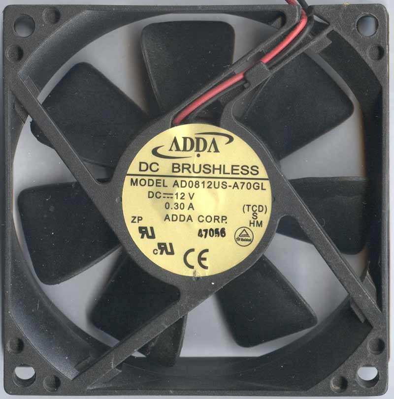вентилятор ADO812US-A70GL от ADDA в БП 12 вольт