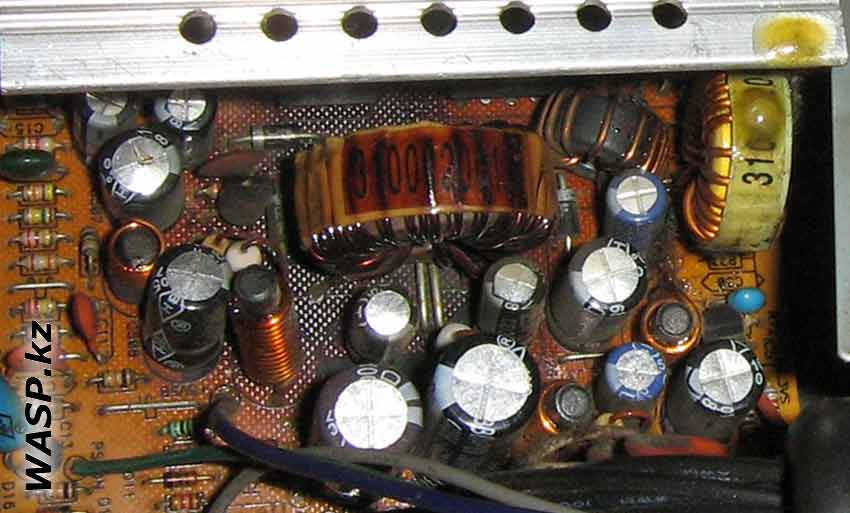 OPC P4-300 выгоревший дроссель и конденсаторы
