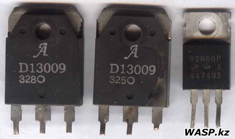 02N60P и D13009 транзисторы в блоке питания