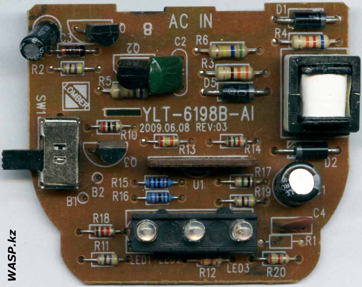 YLT-6198B-AI схема платы зарядного устройства
