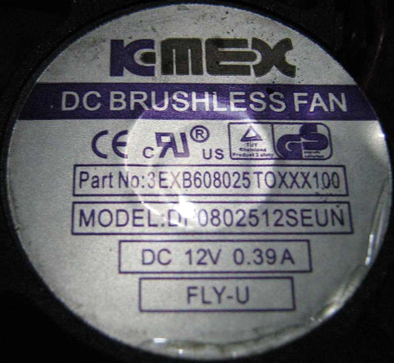 KME модель DF0802512SEUN вентилятор в БП