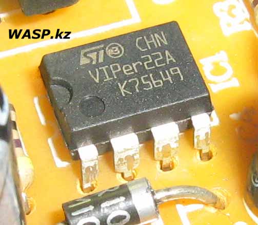 VIPer22A микросхема, ШИМ контроллер питания
