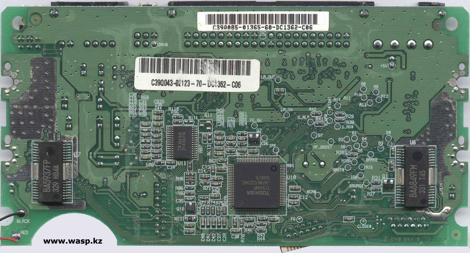 схема на ASUS CD-S520/A, плата C39Q085-01365-DC1362-C06 Toshiba TC9494F
