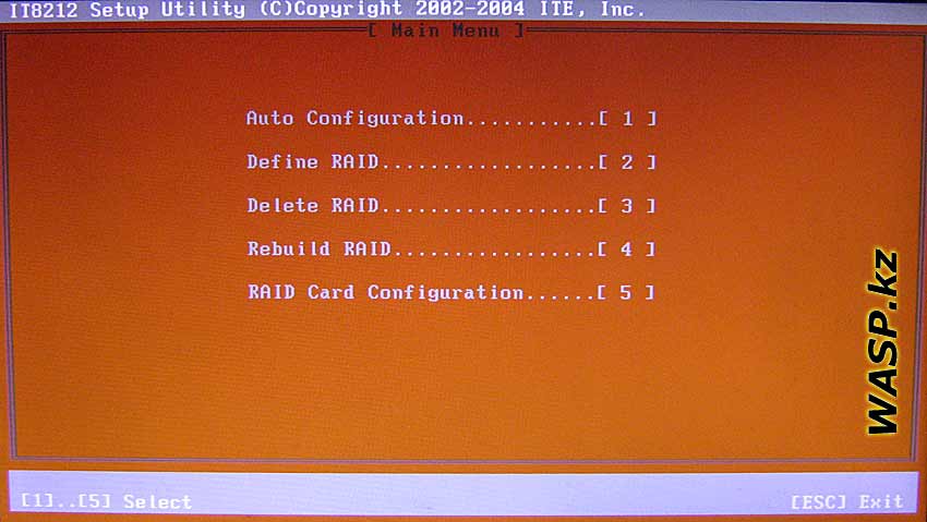 IT8212 настройка контроллера Setup Utility