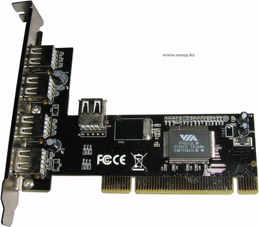 VIA VT6212L USB контроллер PCI описание