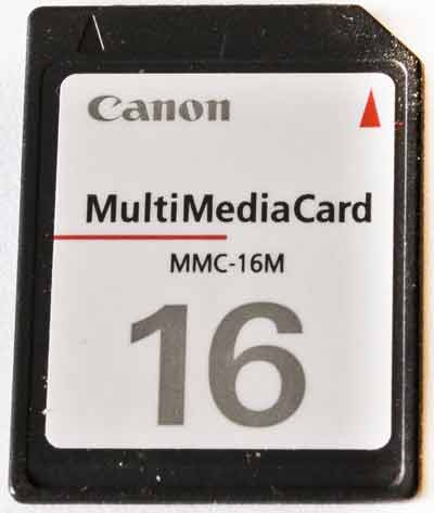 MMC Canon Multi Media Card карта в комплекте с камерой
