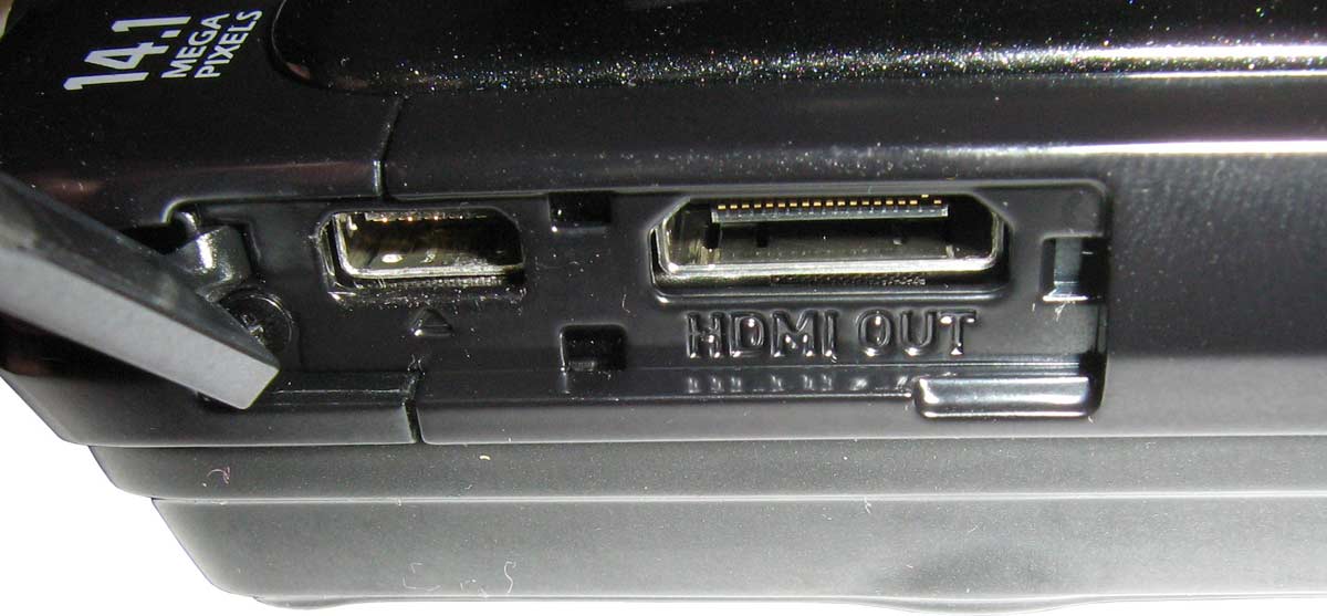 Casio EX-H20G Exilim разъемы USB и HDMI