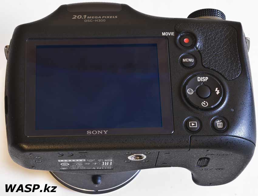 вид сзади Sony Cyber-shot DSC-H300 управление