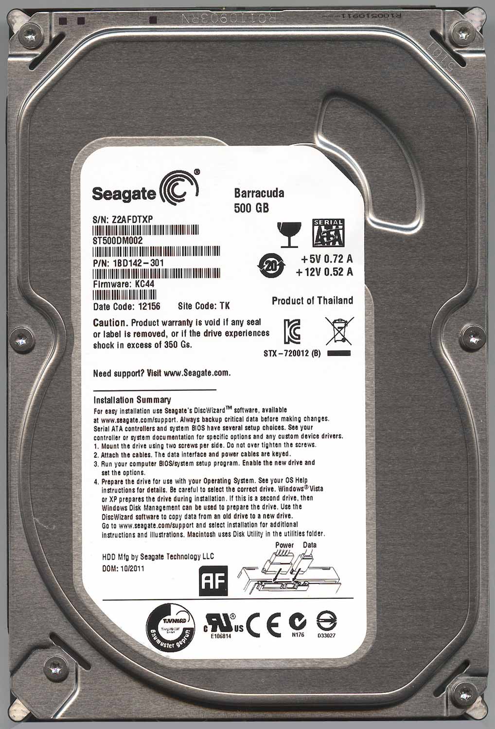 Seagate Barracuda ST500DM002 жесткий диск