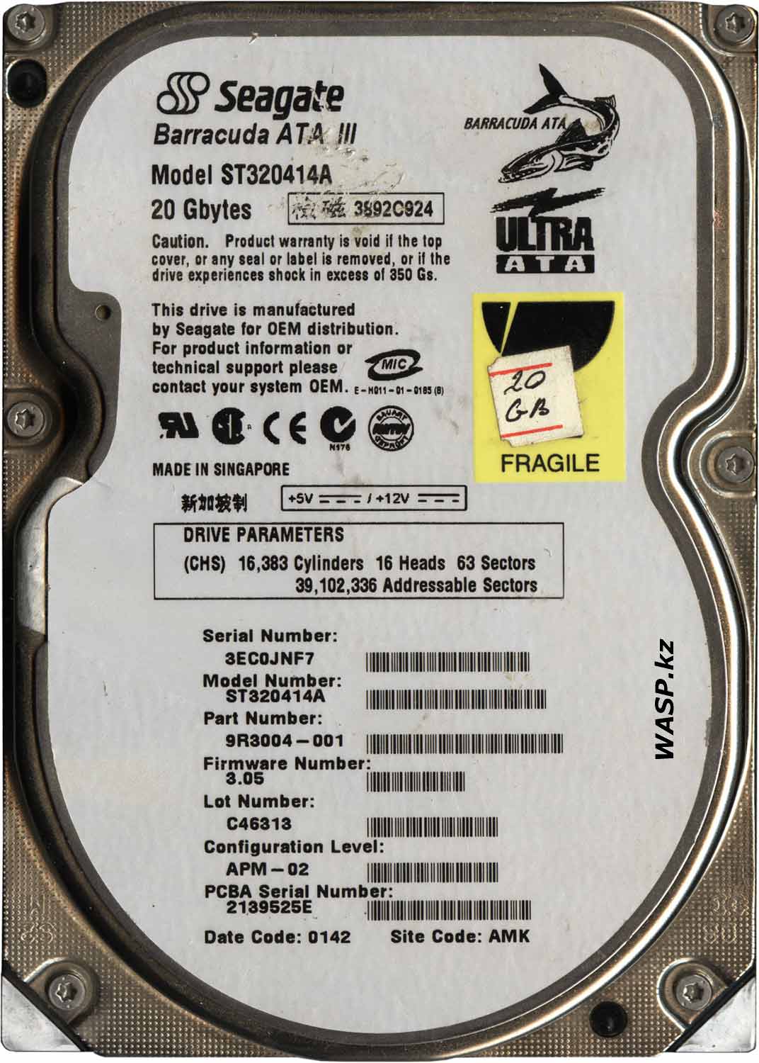Seagate Barracuda ST320414A жесткий диск IDE