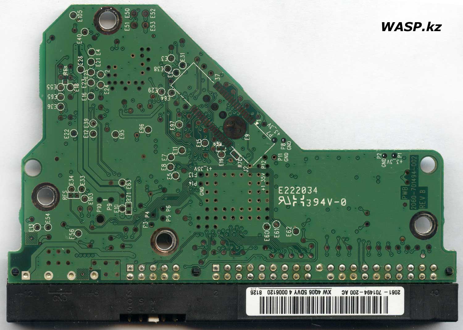 Western Digital WD1600AABB схема платы электроники
