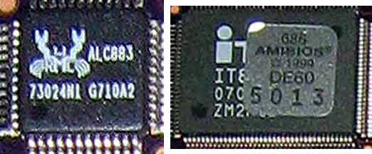 AmiBIOS и аудокодек ECS Elitegroup 945GZT-M