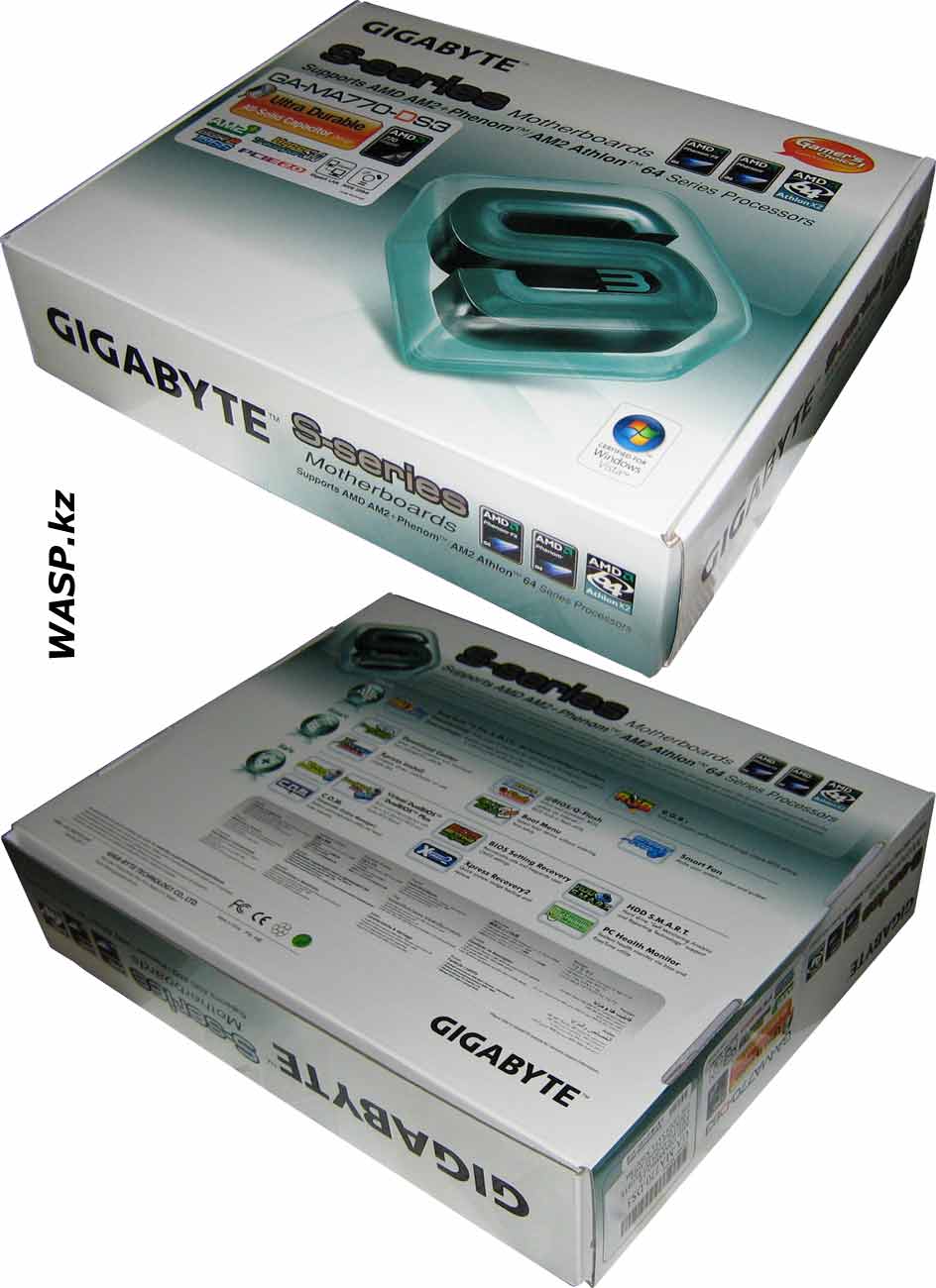 GigaByte GA-MA770-DS3 коробка, описание
