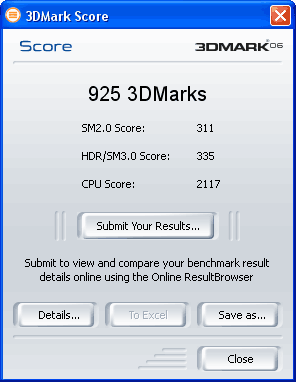 3DMark'06 тестирование GF8100