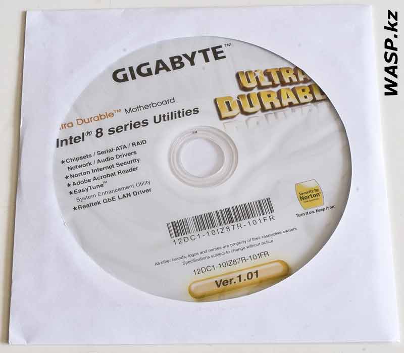 Gigabyte GA-Z87M-HD3 диск с драйверами и ПО Ultra Durable
